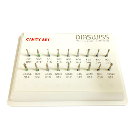 Mũi khoan Diawiss - Thụy Sỹ 1 Cavity Set – Bộ Mũi Lâm Sàng/Khoan Lỗ, Sâu Răng, Nội Nha