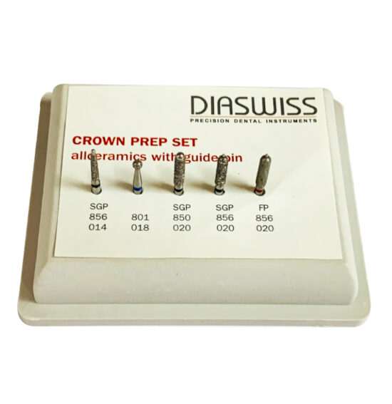 Mũi khoan Diawiss - Thụy Sỹ 1 Crown PrepC Set – Bộ Mũi Lâm Sàng/ Sửa Soạn Sứ