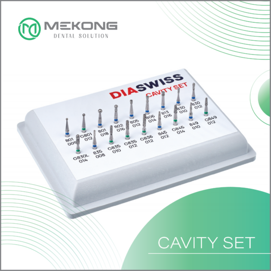 Mũi khoan Diawiss - Thụy Sỹ Bộ Mũi Lâm Sàng /Khoan Lỗ, Sâu Răng, Nội Nha Cavity Set | DIASWISS