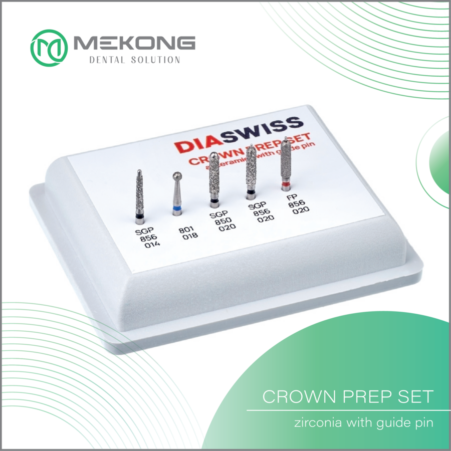 Mũi khoan Diawiss - Thụy Sỹ Bộ Mũi Sửa Soạn Mão Crown Prep Set | DIASWISS