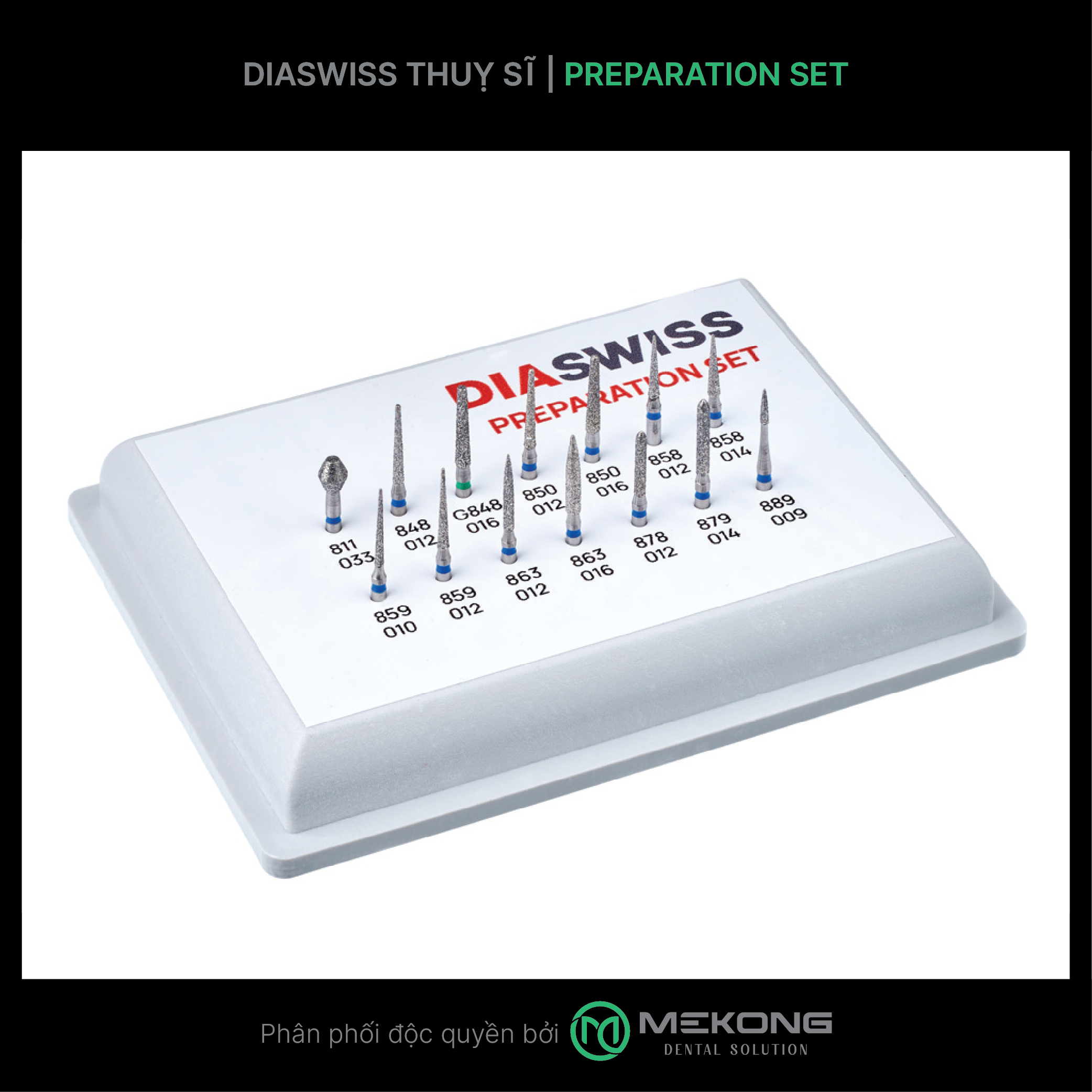 Mũi khoan Diawiss - Thụy Sỹ Bộ Mũi Lâm Sàng /Sửa Soạn Preparation Set | DIASWISS