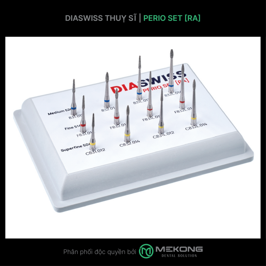 Mũi khoan Diawiss - Thụy Sỹ Bộ Mũi Nha Chu Perio Set | DIASWISS