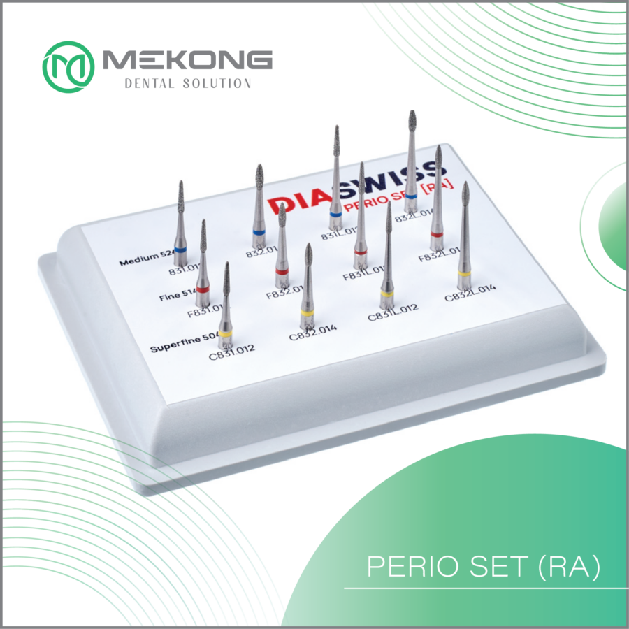 Mũi khoan Diawiss - Thụy Sỹ Bộ Mũi Nha Chu Perio Set | DIASWISS