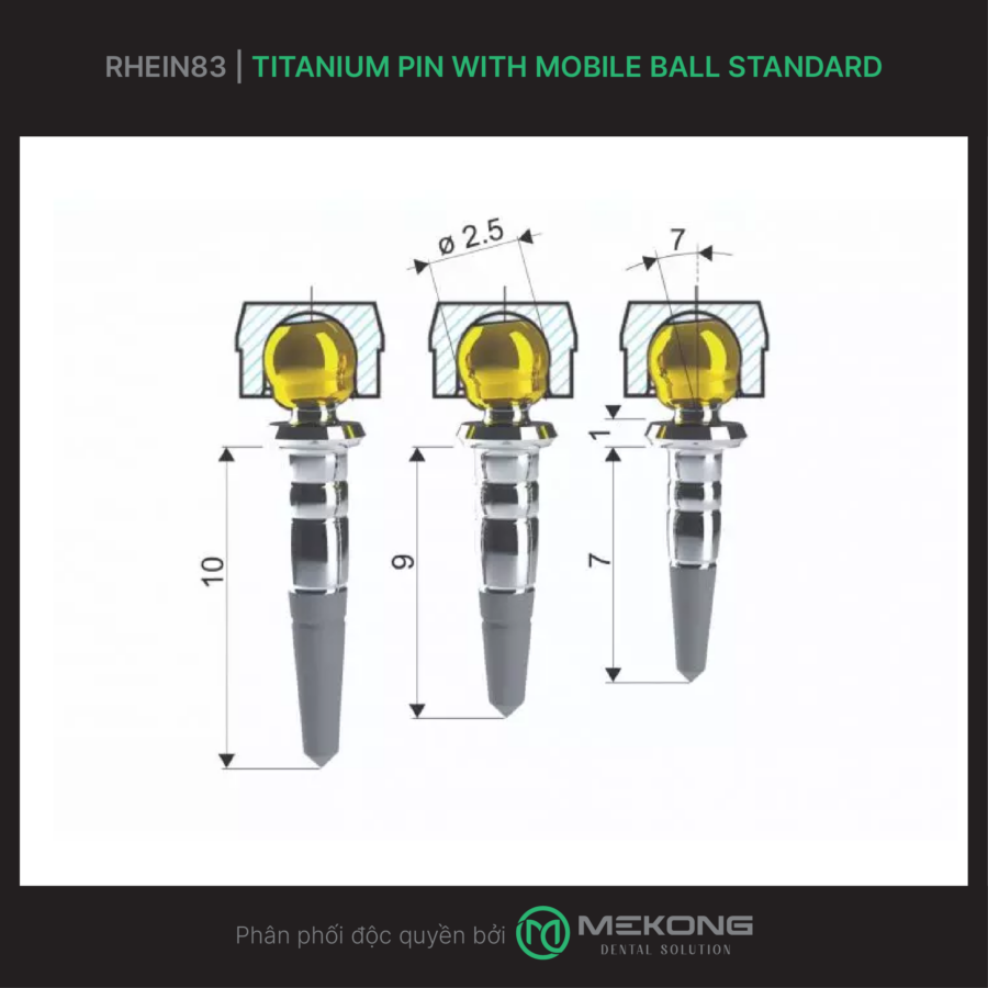 RHEIN83 RHEIN83 | Titanium Pin with Mobile Ball Standard