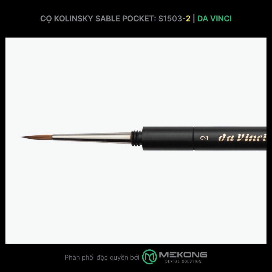 Cọ labo Da Vinci DA VINCI | Cọ Kolinsky Sable Pocket Serie1503 (Số 2)