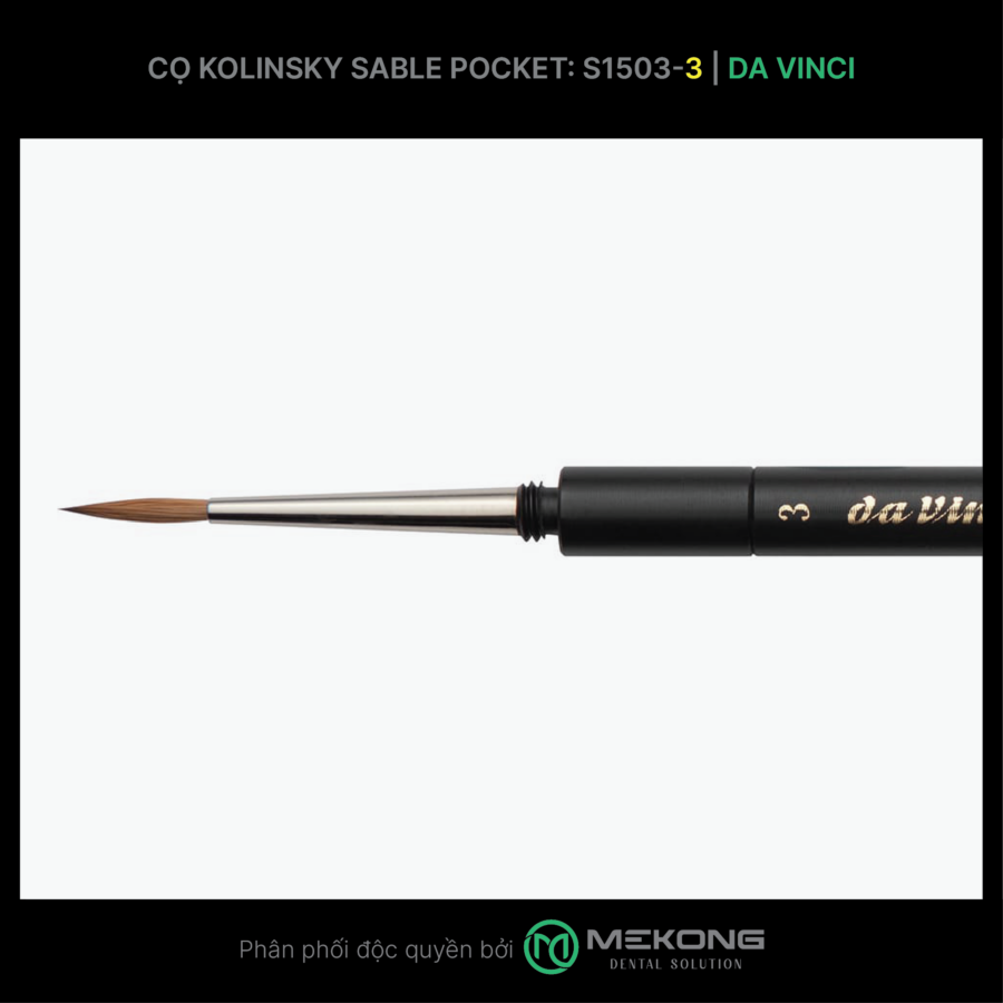 Cọ labo Da Vinci DA VINCI | Cọ Kolinsky Sable Pocket Serie1503 (Số 3)