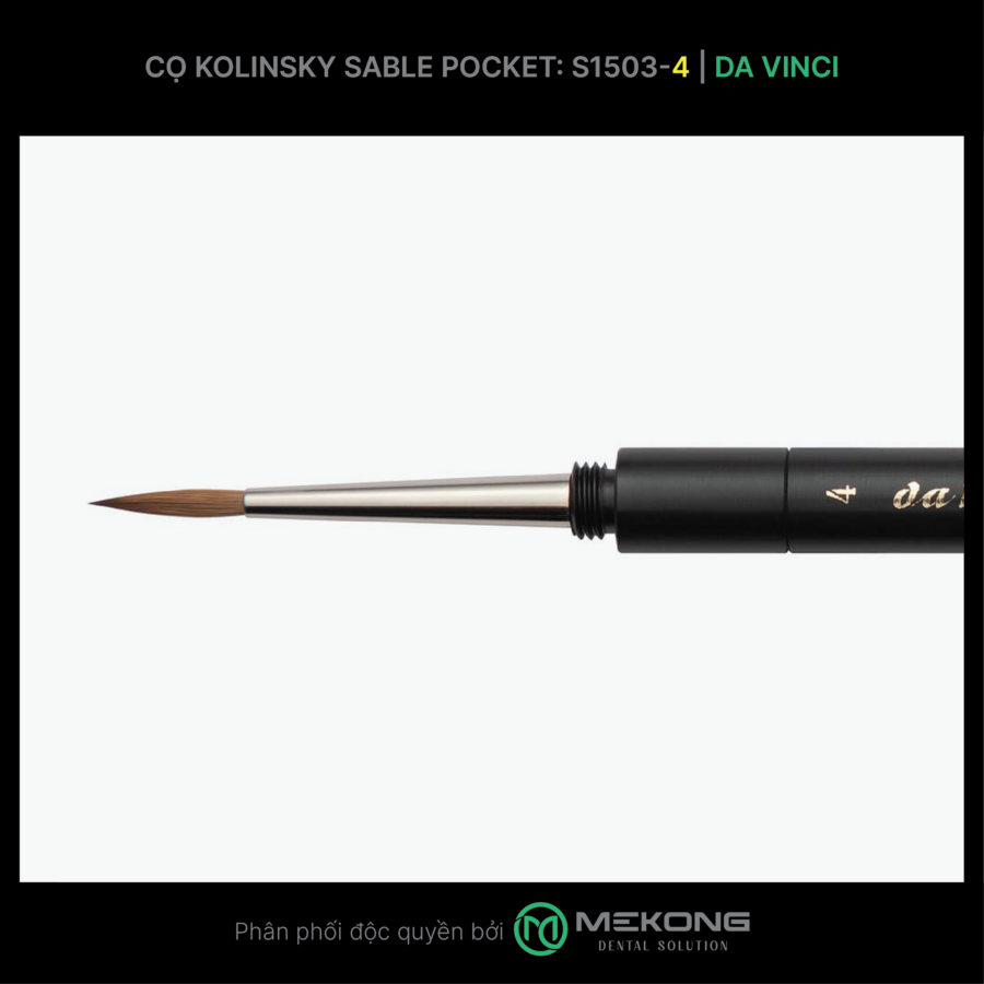 Cọ labo Da Vinci DA VINCI | Cọ Kolinsky Sable Pocket Serie1503 (Số 4)