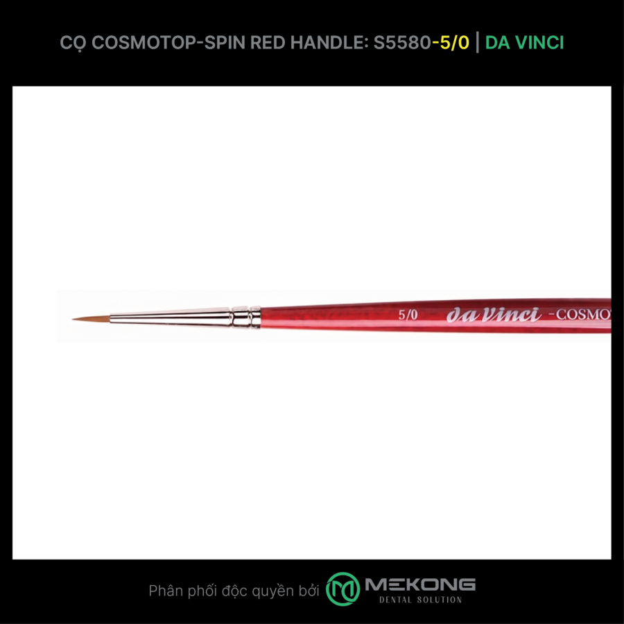 Cọ labo Da Vinci DA VINCI | Cọ Cosmotop-Spin RED HANDLE S5580 (Số 5/0)