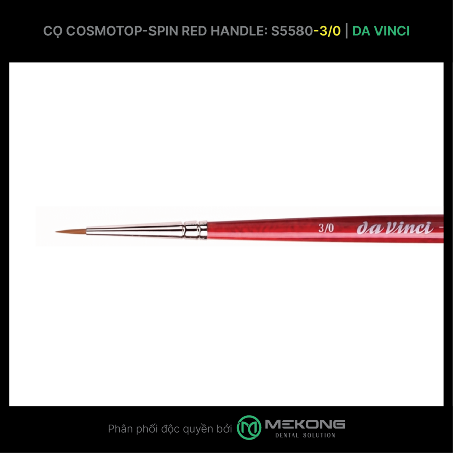 Cọ labo Da Vinci DA VINCI | Cọ Cosmotop-Spin RED HANDLE S5580 (Số 3/0)