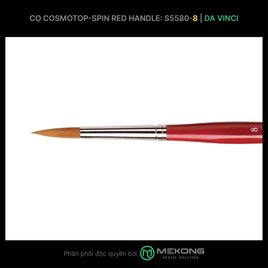 Cọ labo Da Vinci DA VINCI | Cọ Cosmotop-Spin RED HANDLE S5580 (Số 8)