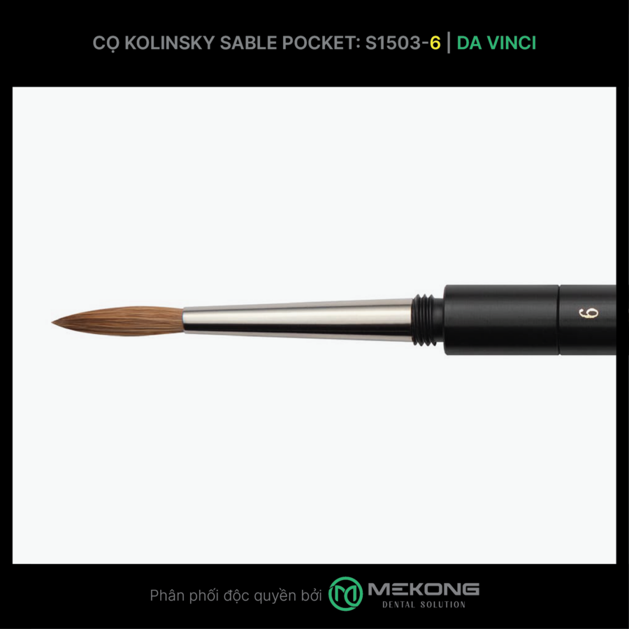 Cọ labo Da Vinci DA VINCI | Cọ Kolinsky Sable Pocket Serie1503 (Số 6)