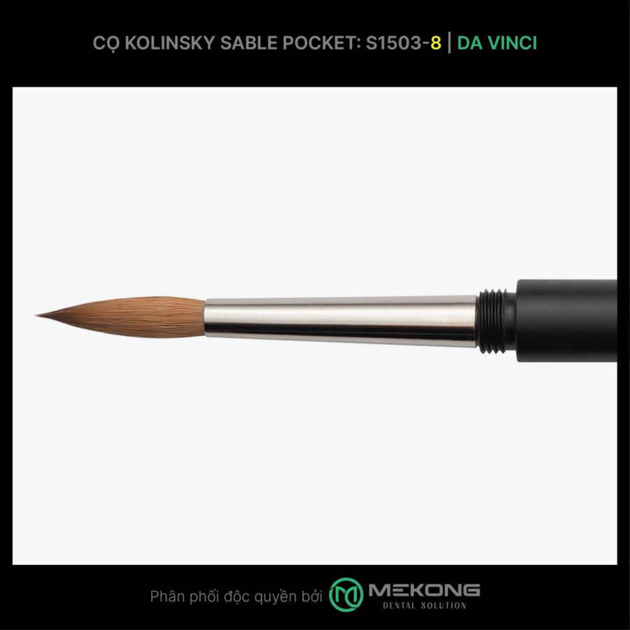 Cọ labo Da Vinci DA VINCI | Cọ Kolinsky Sable Pocket Serie1503 (Số 8)