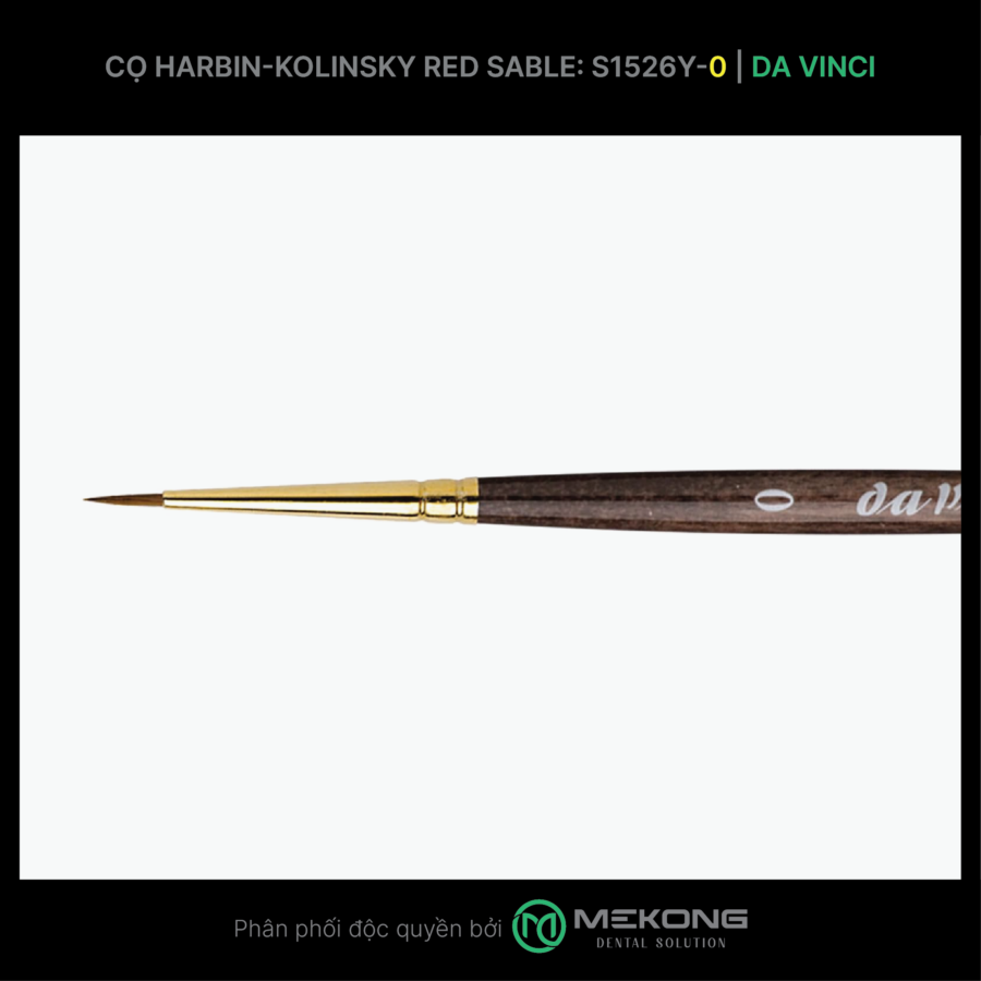 Cọ labo Da Vinci DA VINCI | Cọ Harbin-Kolinsky Red Sable S1526Y (Số 0)