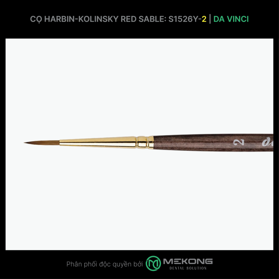 Cọ labo Da Vinci DA VINCI | Cọ Harbin-Kolinsky Red Sable S1526Y (Số 2)