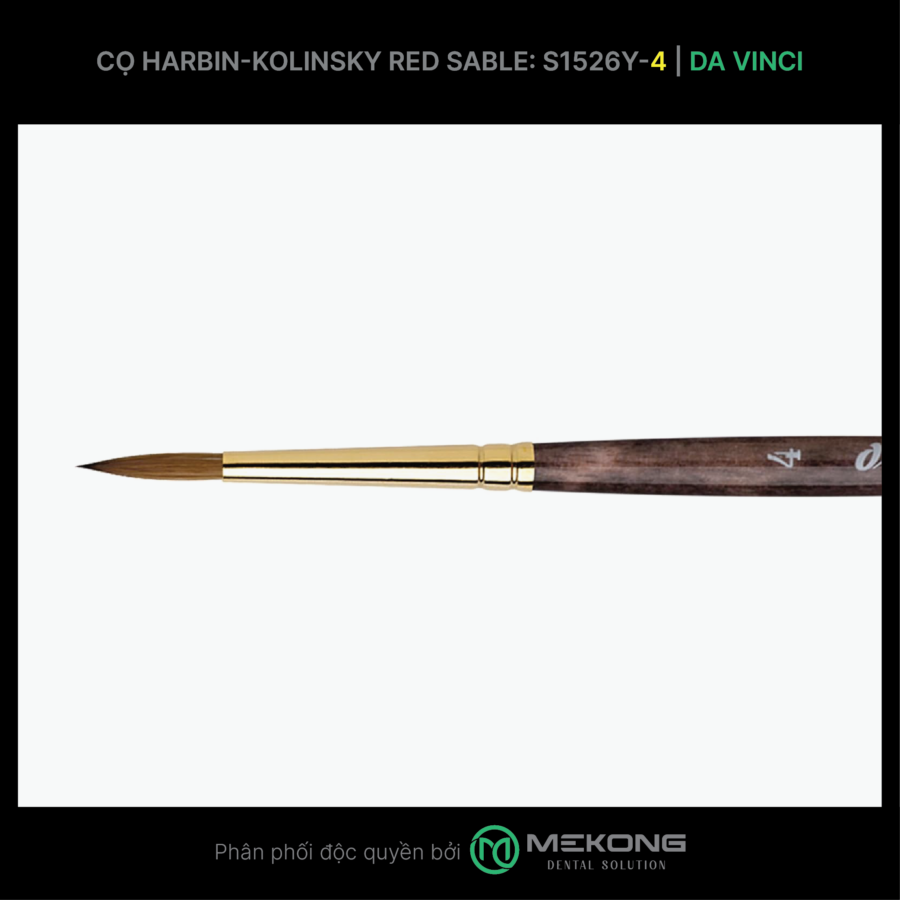 Cọ labo Da Vinci DA VINCI | Cọ Harbin-Kolinsky Red Sable S1526Y (Số 4)