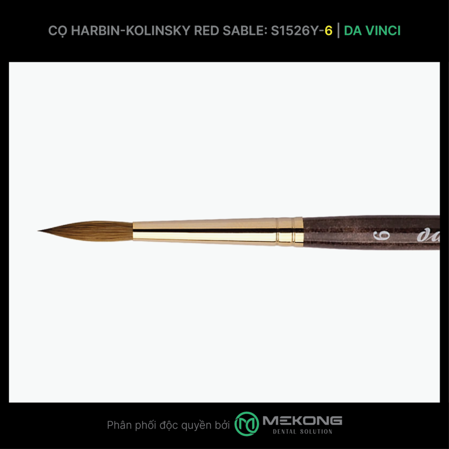 Cọ labo Da Vinci DA VINCI | Cọ Harbin-Kolinsky Red Sable S1526Y (Số 6)