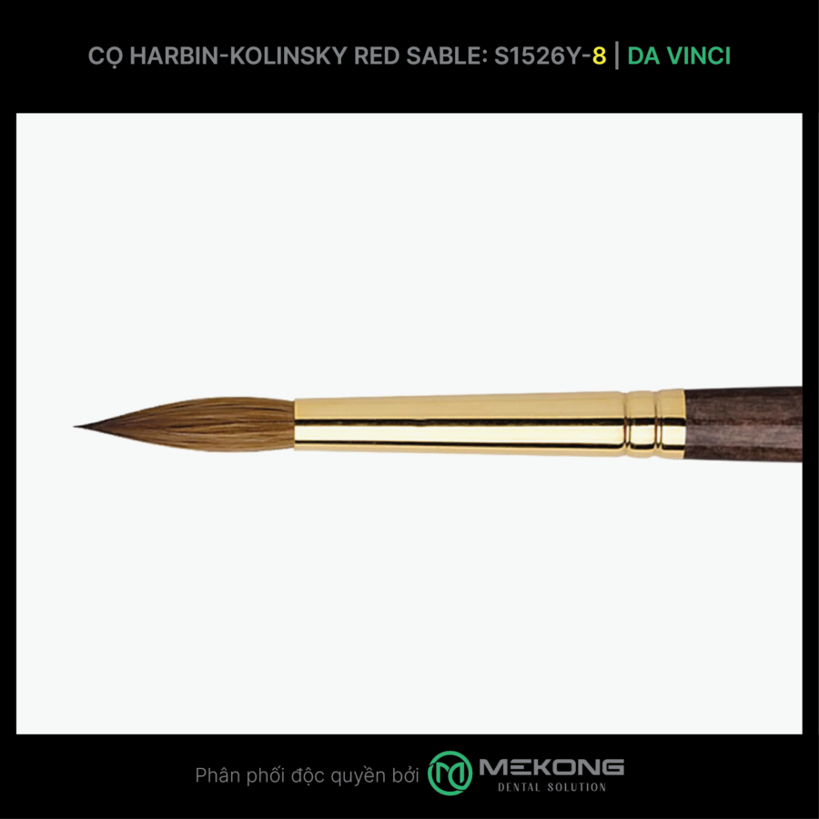 Cọ labo Da Vinci DA VINCI | Cọ Harbin-Kolinsky Red Sable S1526Y (Số 8)