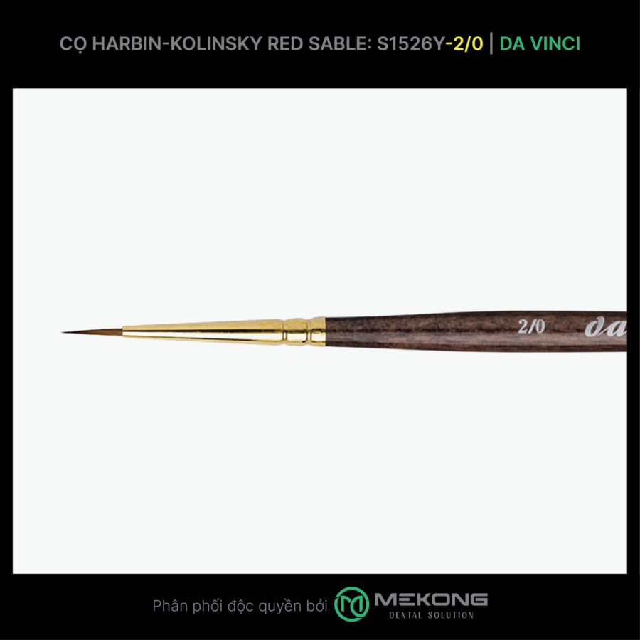 Cọ labo Da Vinci DA VINCI | Cọ Harbin-Kolinsky Red Sable S1526Y (Số 2/0)
