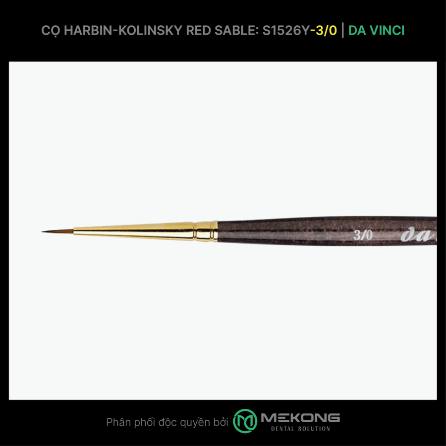 Cọ labo Da Vinci DA VINCI | Cọ Harbin-Kolinsky Red Sable S1526Y (Số 3/0)