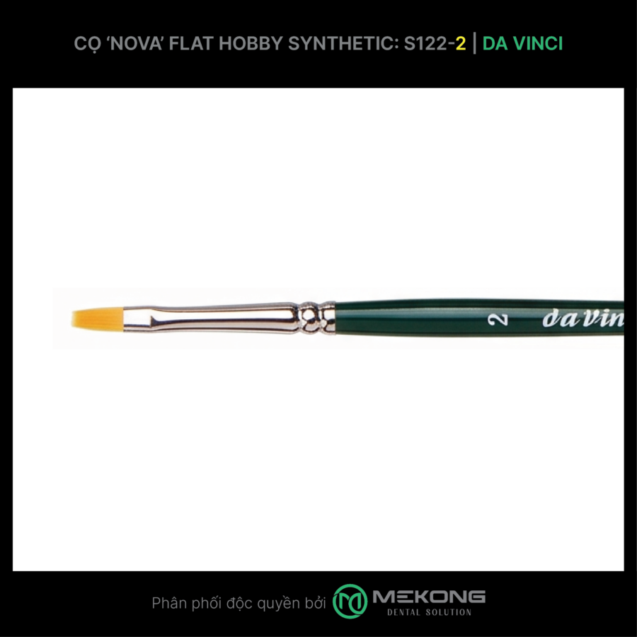 Cọ labo Da Vinci DA VINCI | Cọ NOVA Flat Hobby Synthetic S122 (Số 2)