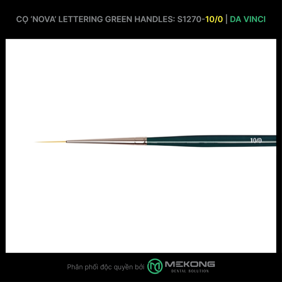 Cọ labo Da Vinci DA VINCI | Cọ NOVA Lettering Green Handles S1270 (Số 10/0)